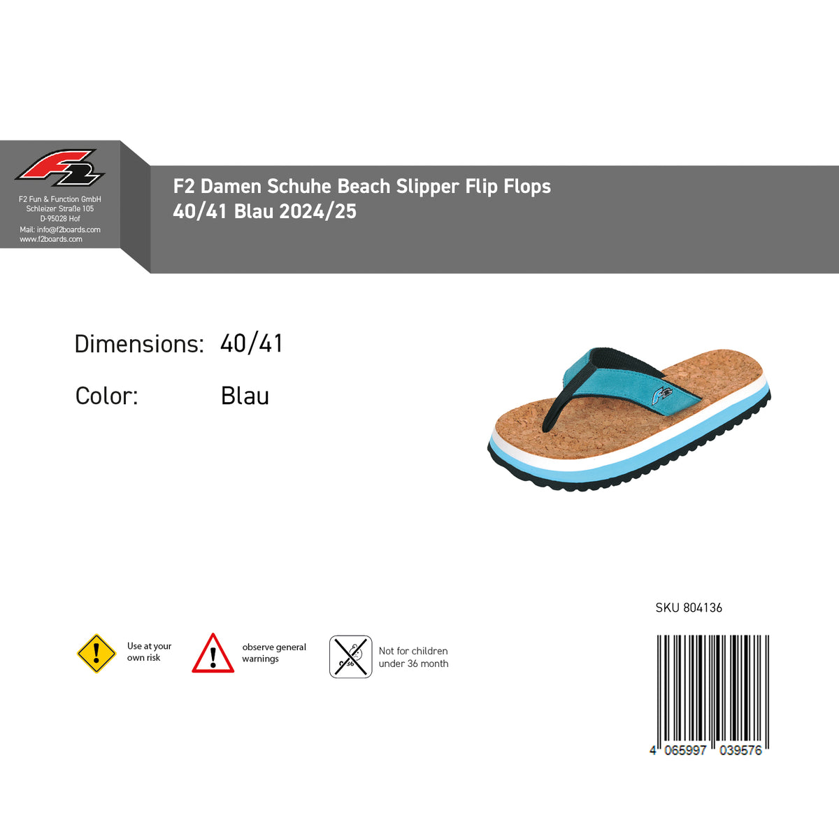 F2 Damen Schuhe Beach Slipper Flip Flops Farbe/Größe wählbar