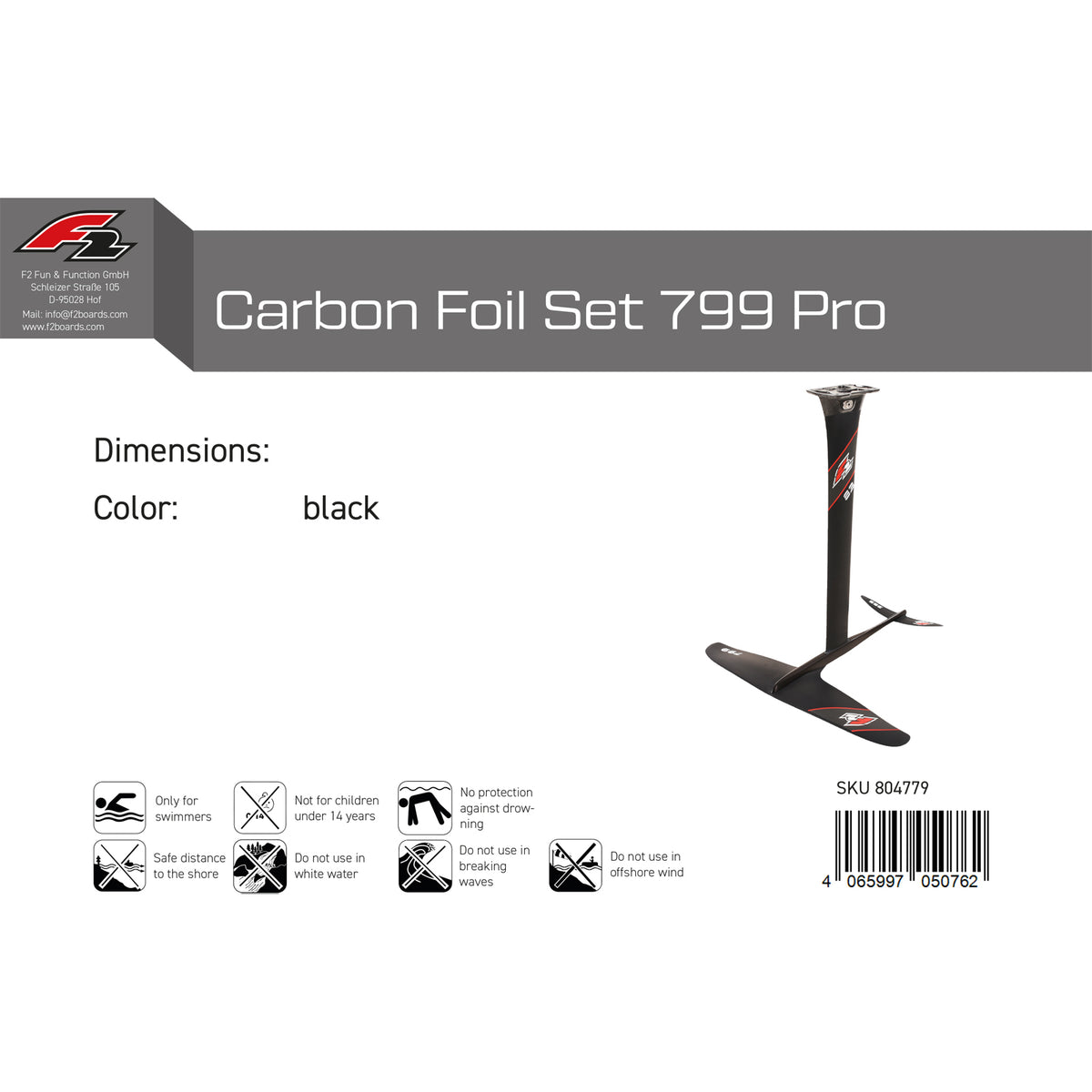 F2 Foil Carbon Foil Set 799 Pro Black