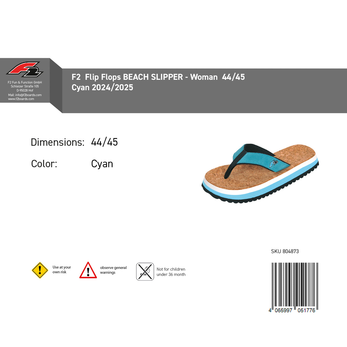 F2 Damen Schuhe Beach Slipper Flip Flops Farbe/Größe wählbar