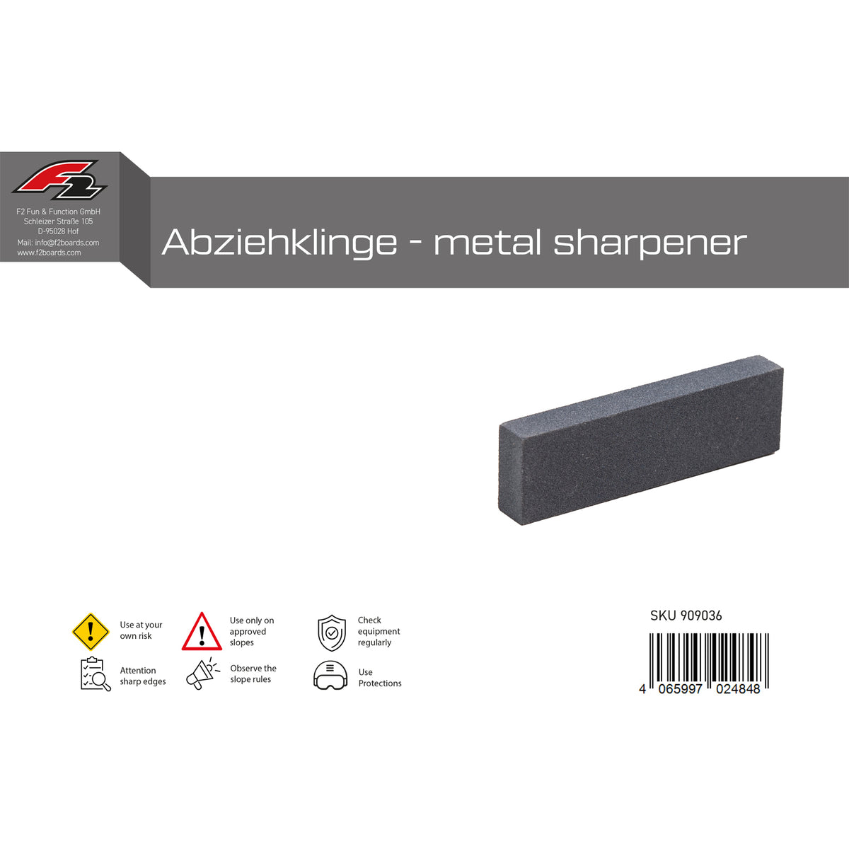 F2 Snowboard Accessories Metal Scraper