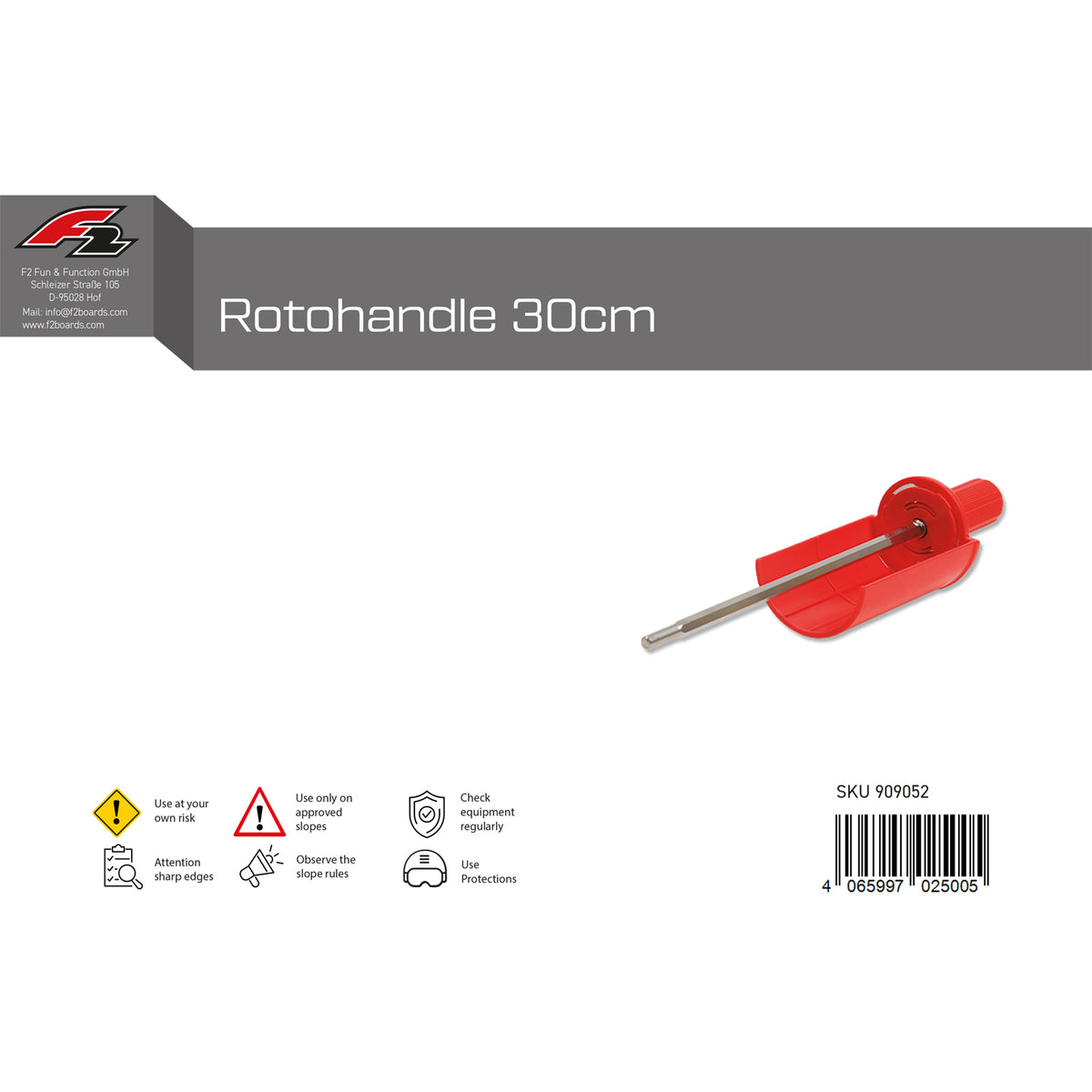 F2 Snowboard Roto Brush Handle 10cm