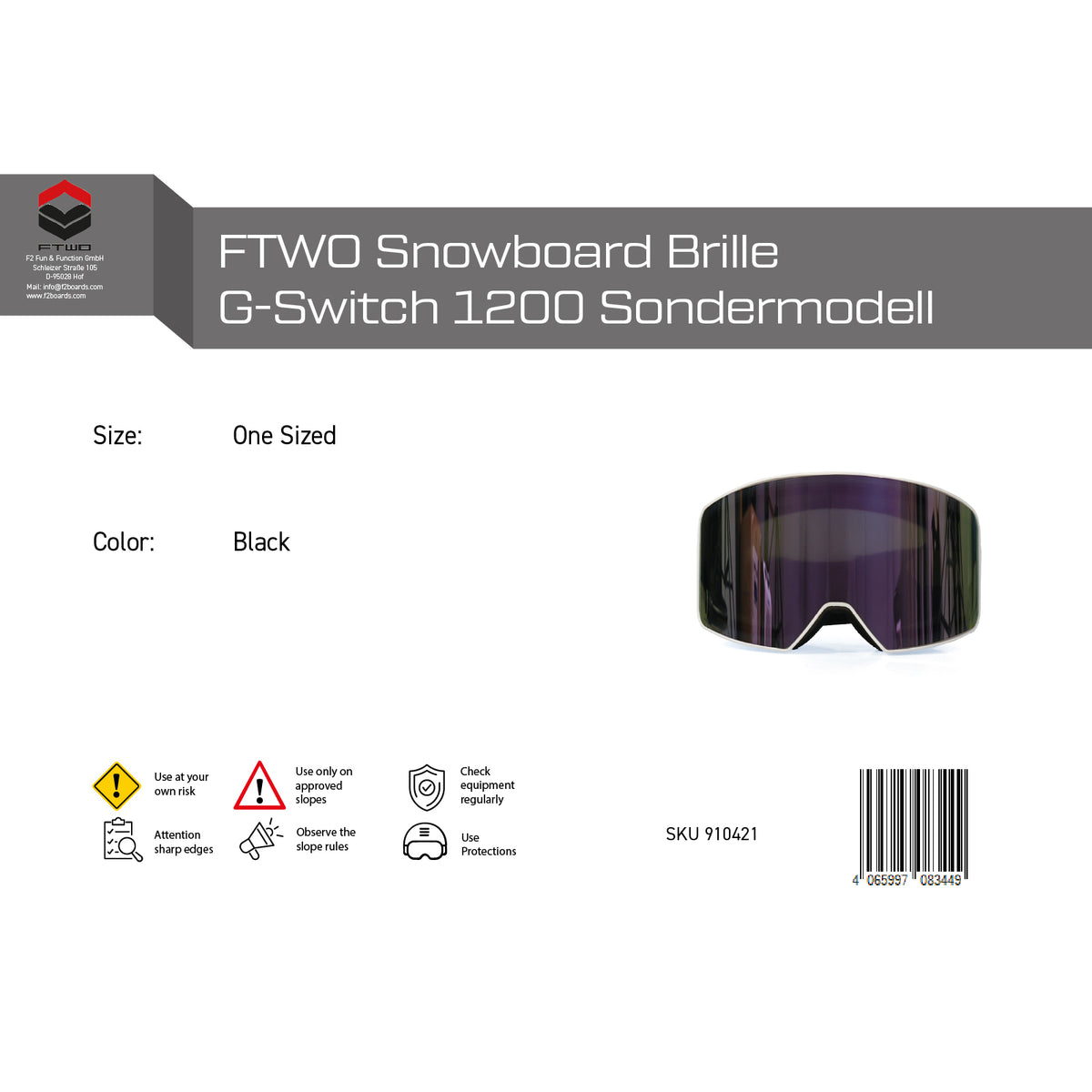 Top brand snowboard/ski goggles - Sale - Selectable models