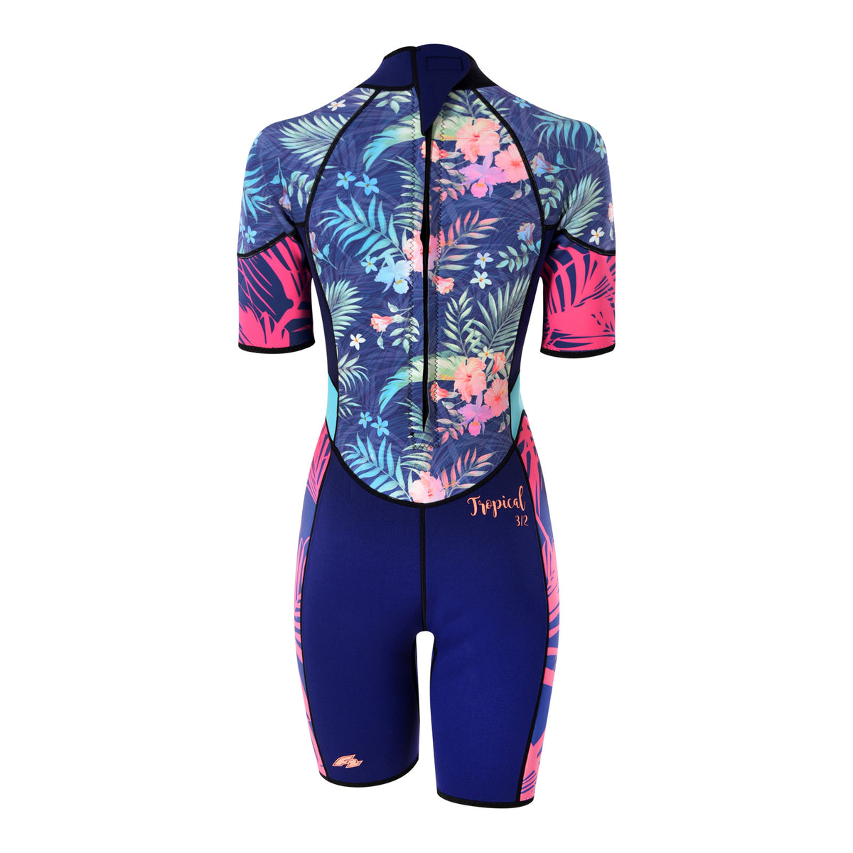 F2 Damen Neopren Anzug Kurz Tropical Shorty 2,5mm Größe wählbar Multicolor