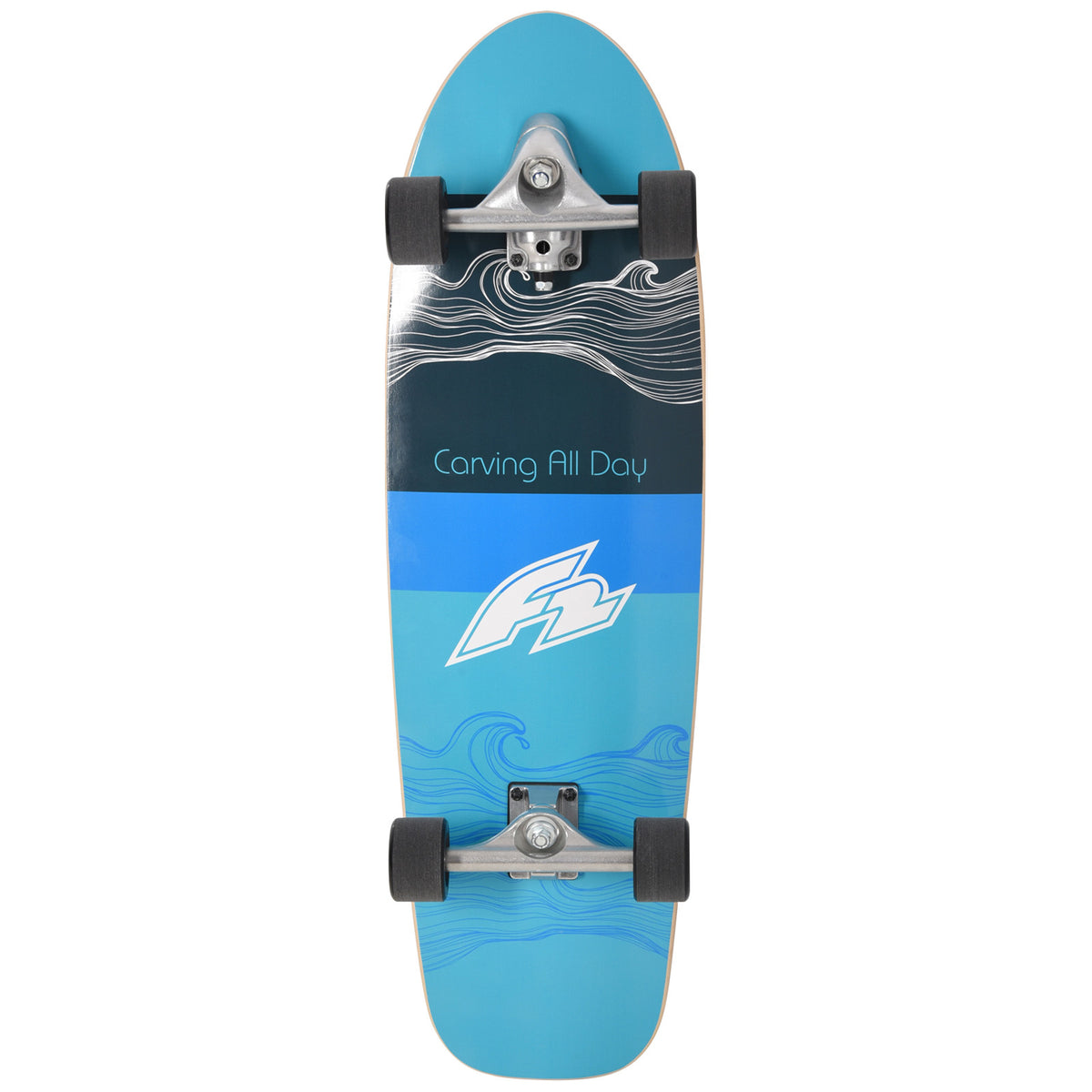 F2 Complete Board Carving Board Skateboard Skate 9.0"/9.25" selectable Blue