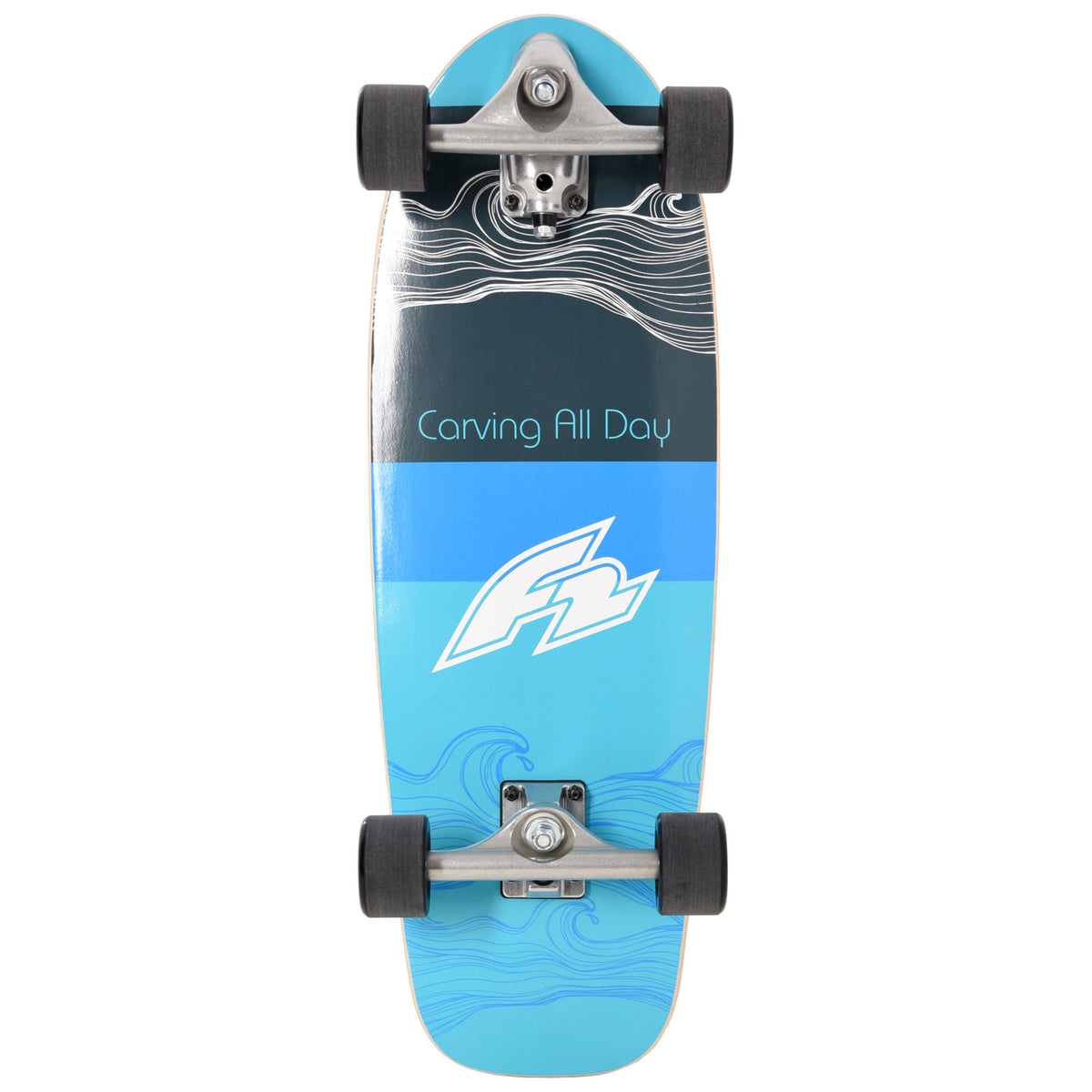 F2 Complete Board Carving Board Skateboard Skate 9.0"/9.25" selectable Blue