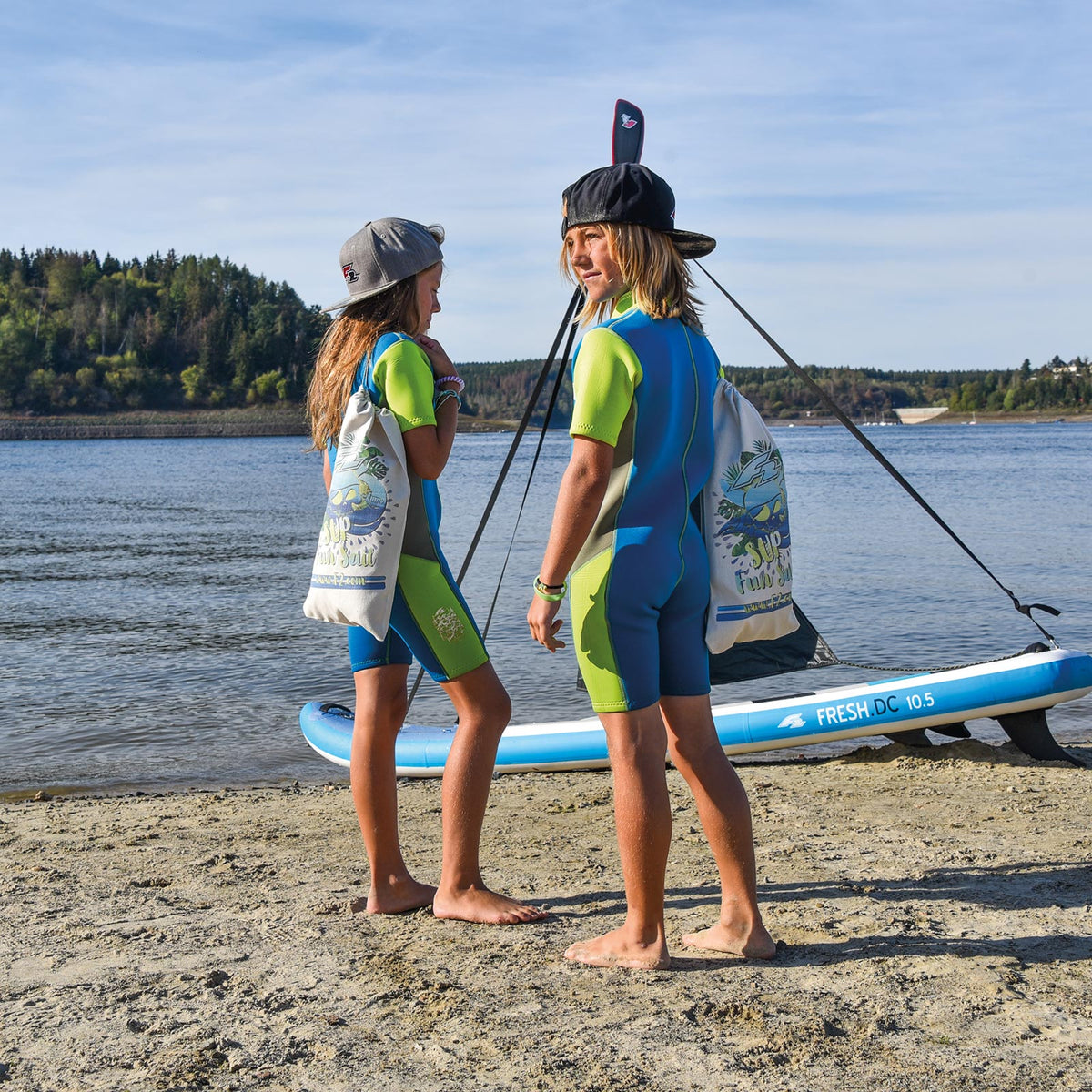F2 Junior Neopren Anzug Neo - Kid 3mm 4-14yrs Größe wählbar Blau