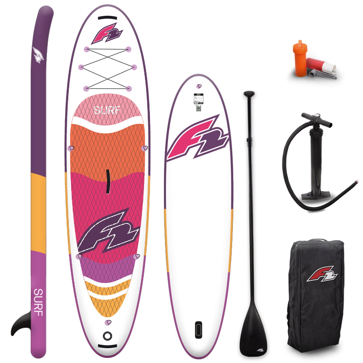 F2 Stand Up Paddle Board Surf SUP Women's 10'2"/10'6" Purple Size selectable