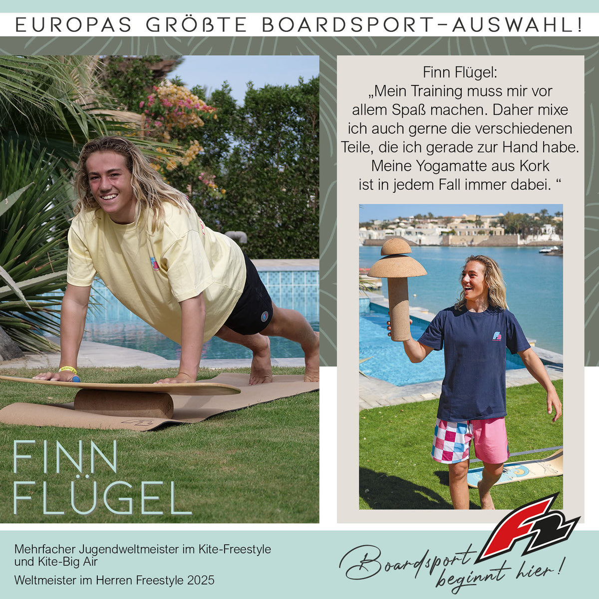 F2 The Ultimate - Yoga Set 8-piece, many accessories such as yoga mat, cork balls and much more.