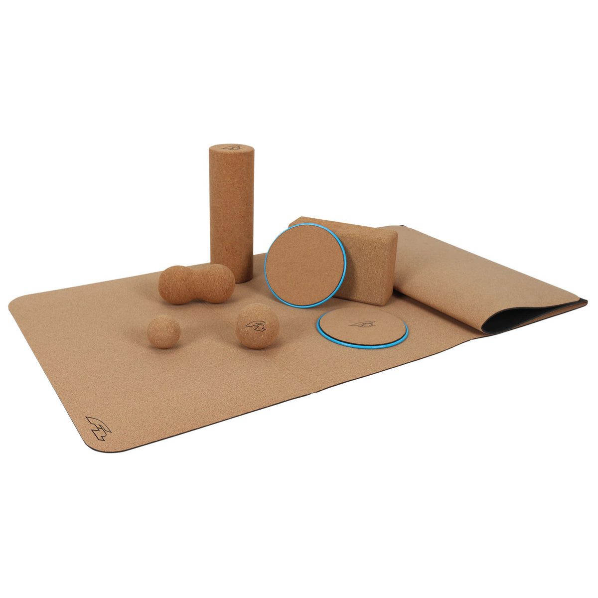 F2 The Ultimate - Yoga Set 8-piece, many accessories such as yoga mat, cork balls and much more.