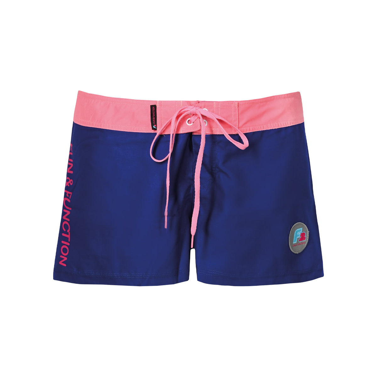 F2 Retro Boardshorts Classic Plum Damen Badeshorts Kurz Lila - Größe wählbar