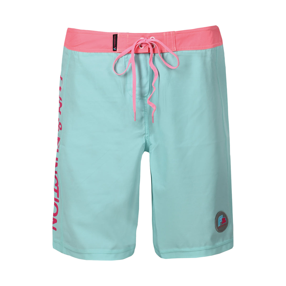 F2 Retro Boardshorts Classic Long Aqua Women's Swimming Shorts Long - Size Selectable
