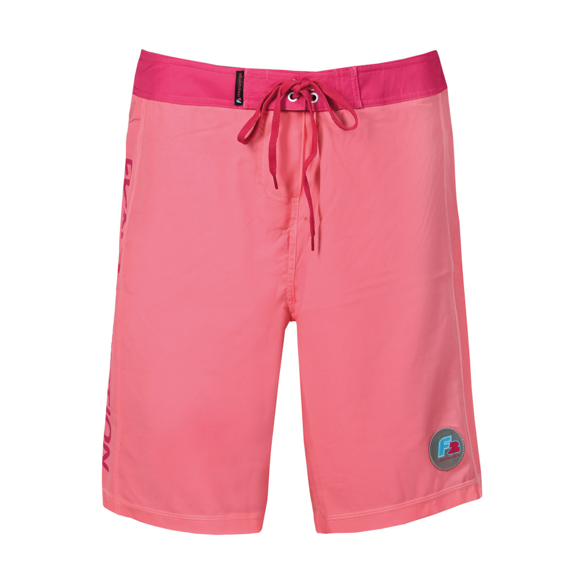 F2 Retro Boardshorts Classic Long Softpink Damen Badeshorts Lang - Größe wählbar