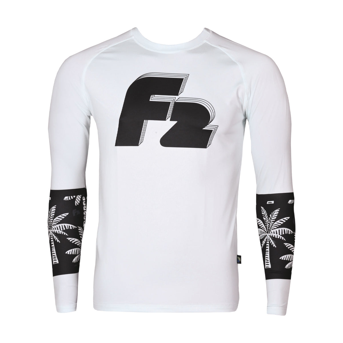 F2 Retro Rashguard Palms/White Functional Shirt Watersports - Size selectable