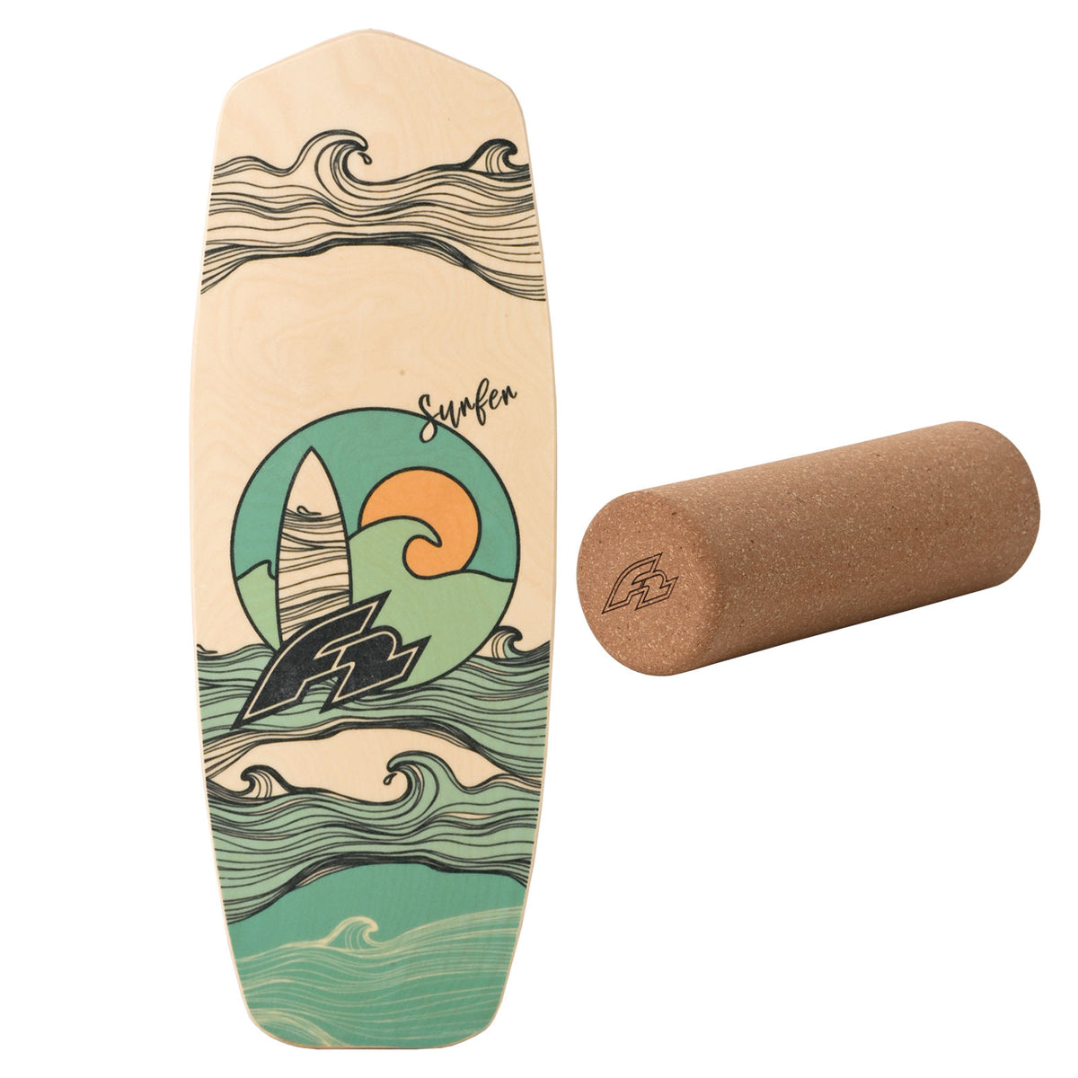 F2 Balance Board Set with cork roller complete set, model selectable