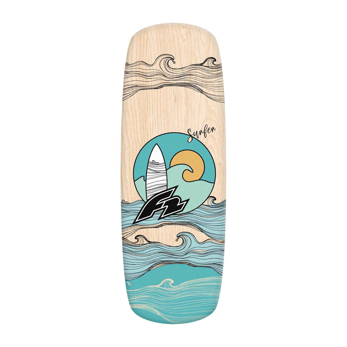 F2 Set Balance Board Pill 86x30cm mit Korkrolle