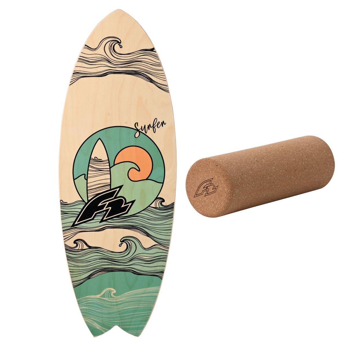 F2 Balance Board Set with cork roller complete set, model selectable