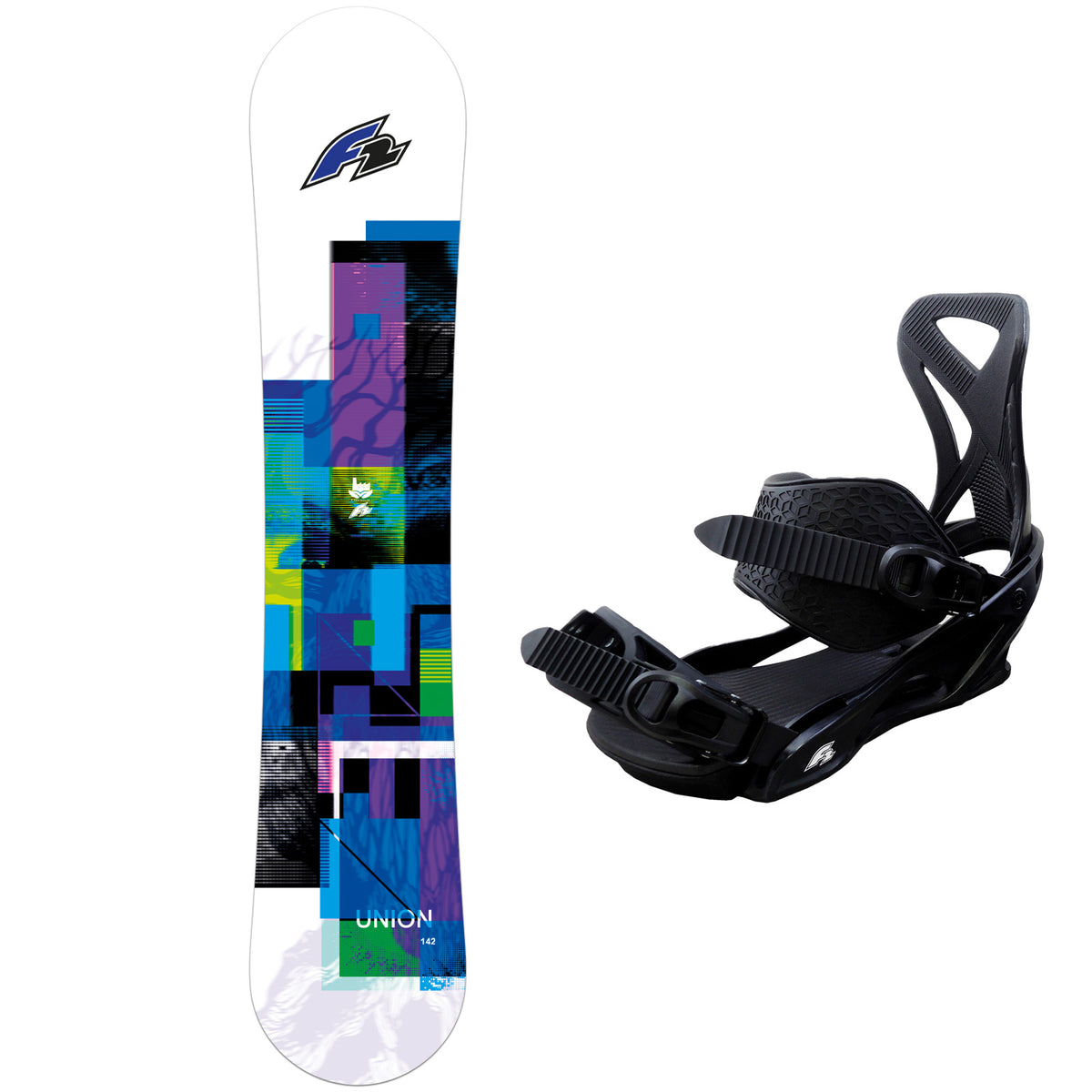 F2 Set Herren Snowboard Union Blue mit Bindung Sonic Pro Größen wählbar