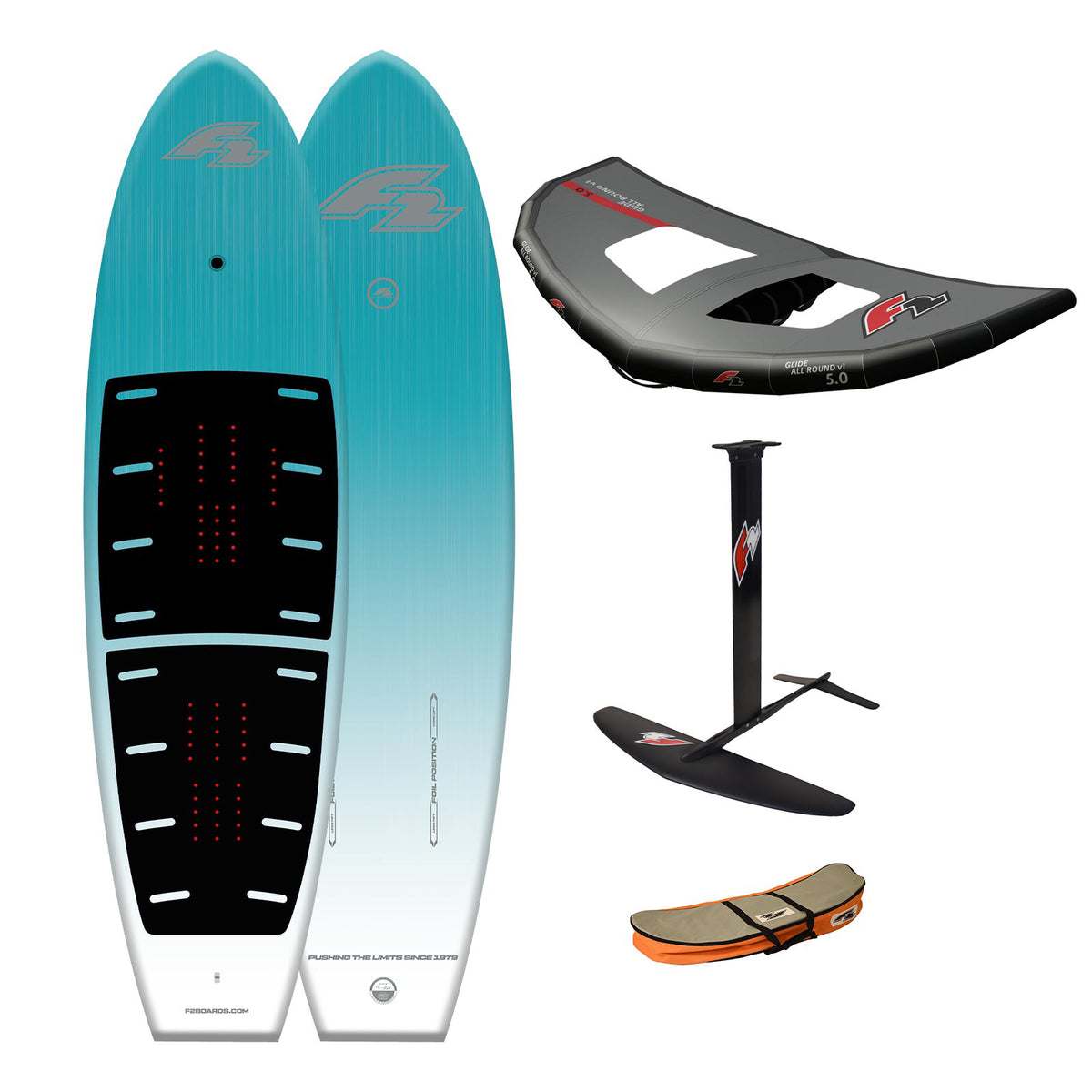 F2 Set Foilboard Glide Ex 100L with Alloy Foil 1700 + Allround Wing 4sqm