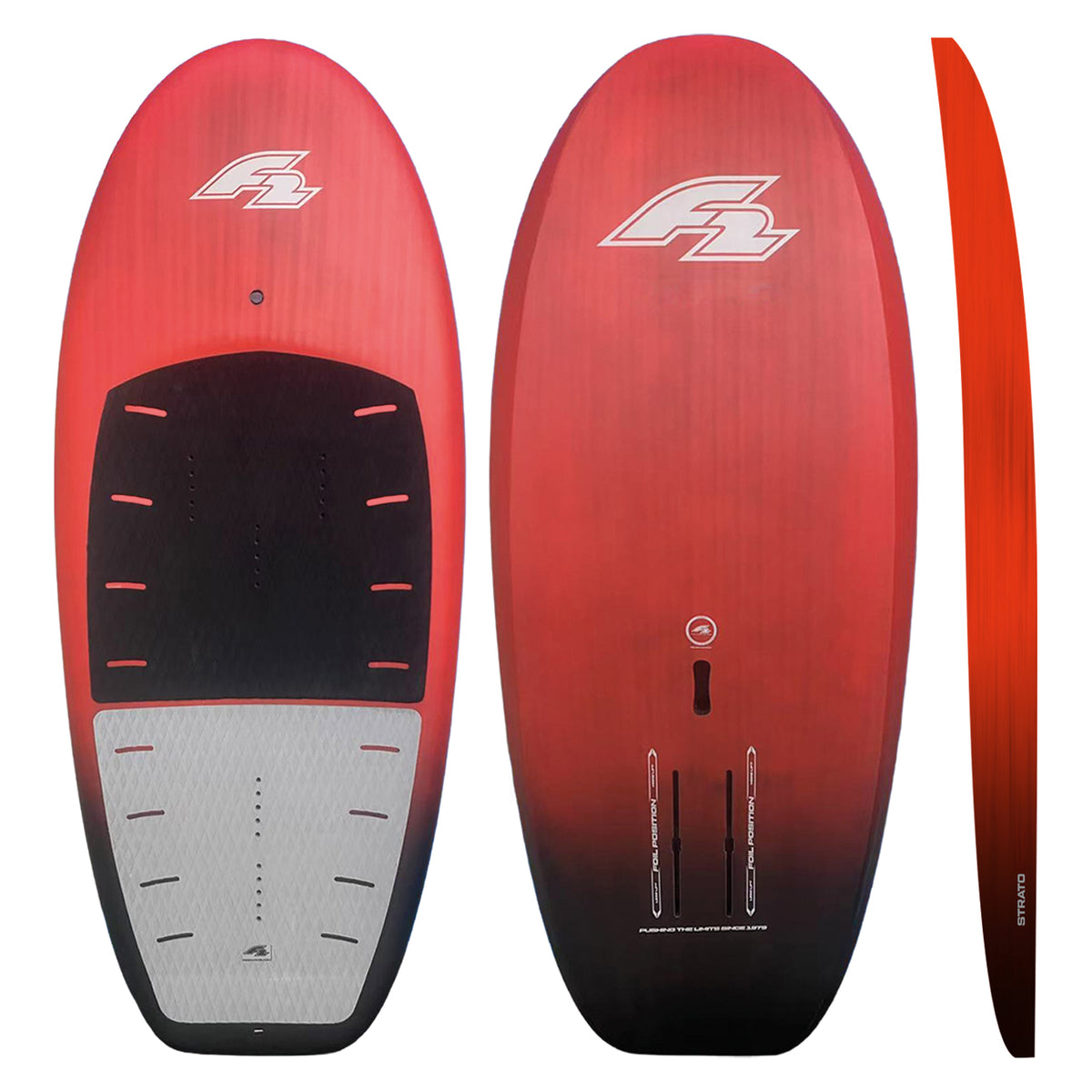 F2 Set Foilboard Glide Strato Team Rot 120L + Alu Foil 1700 + Wing 5qm