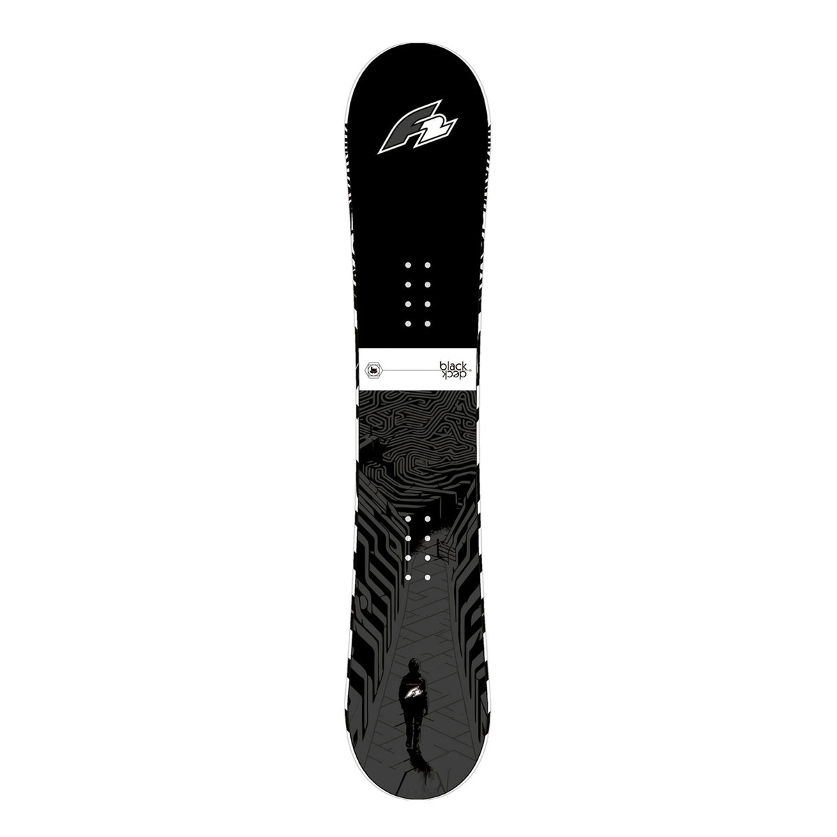 F2 Set Snowboard Junior Black Deck mit Pipe Bindung Komplettset Größen wählbar