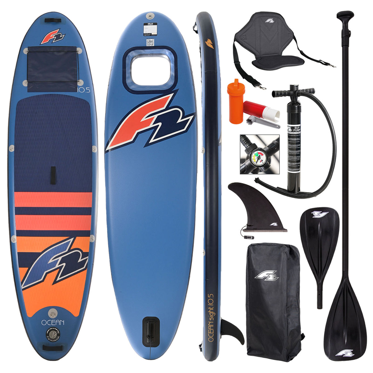 F2 Set Stand Up Paddle Board Ocean Sight - size/color/accessories selectable