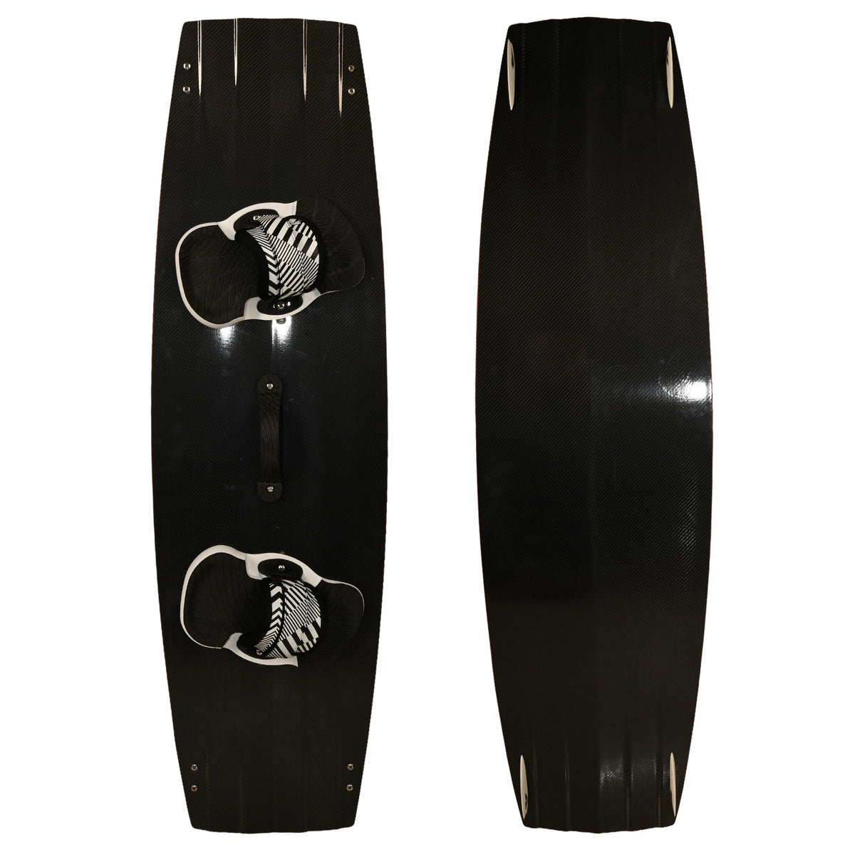 F2 Set Kiteboard Black Carbon 142cm + Bindings S/M + G10 Fins