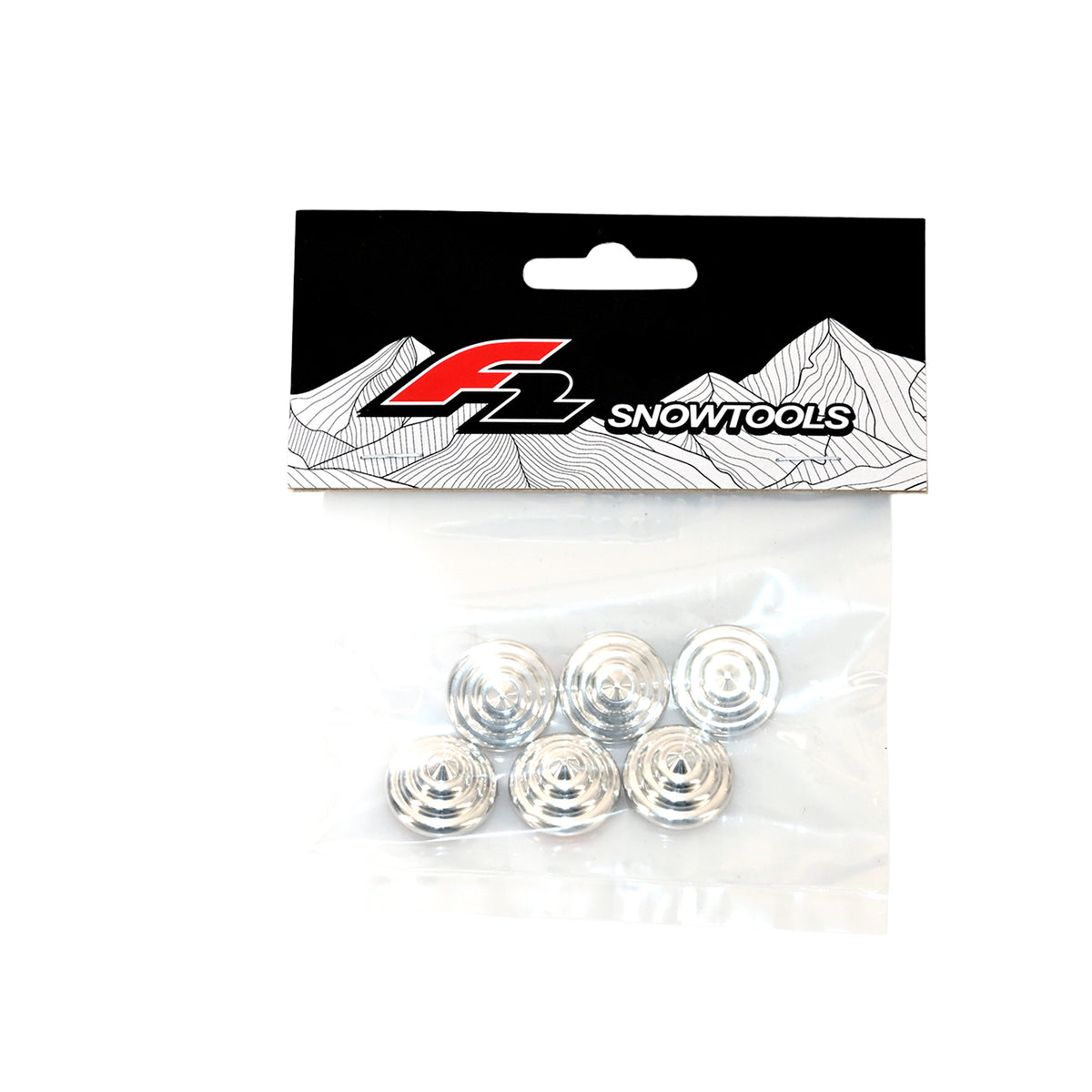F2 Snowboard Pads 4 Layer Cone 6 Stück/Set One Size Silber