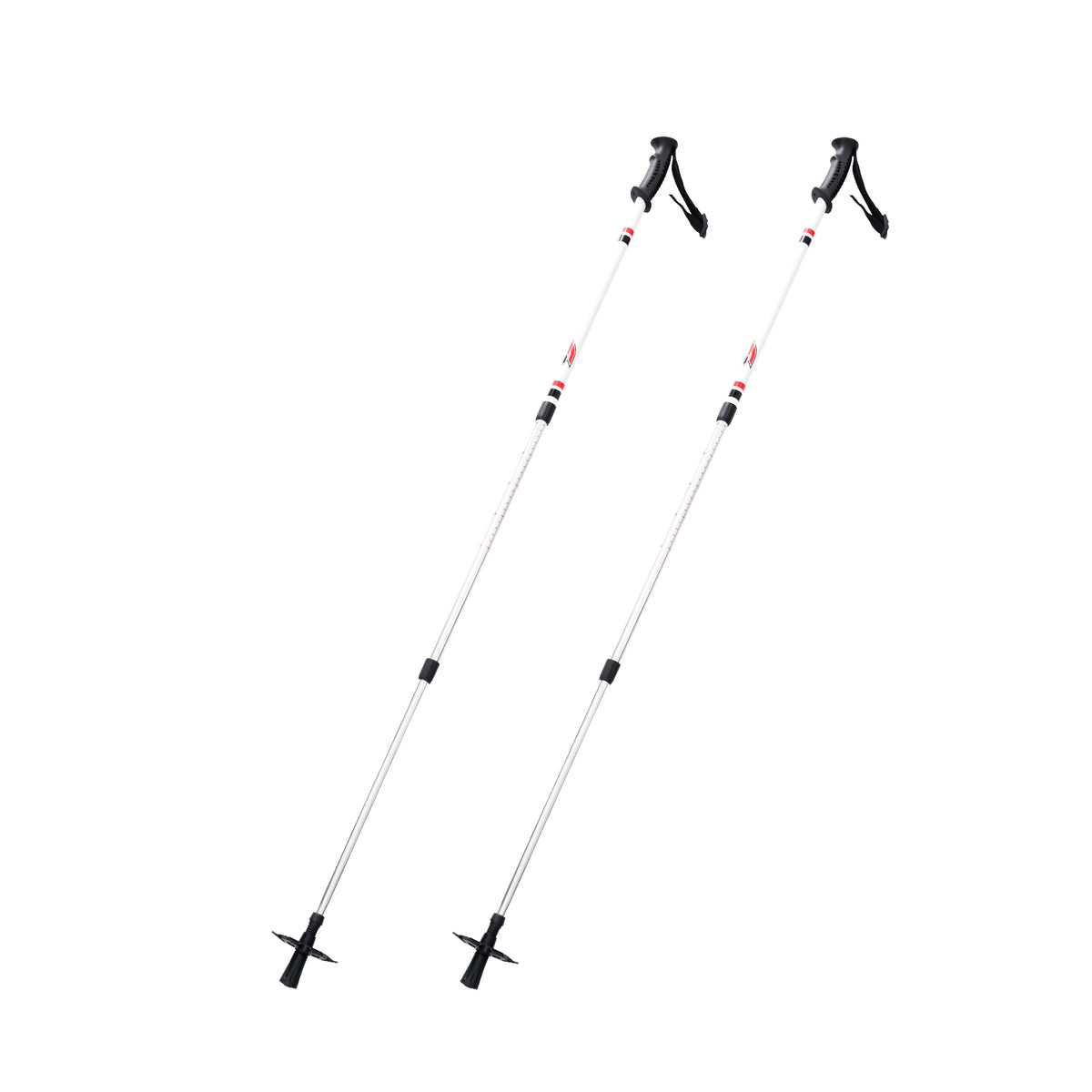 F2 Cross-Country Ski Poles Vario Pole Tour Adjustable 60-130cm White