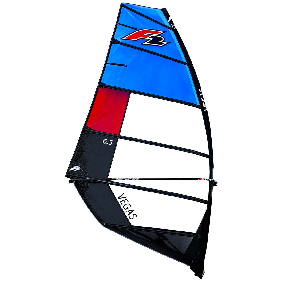 F2 Sale Windsurf Segel Vegas Team 7,5qm Blau/Schwarz Modell 2022 NEU Sail Only