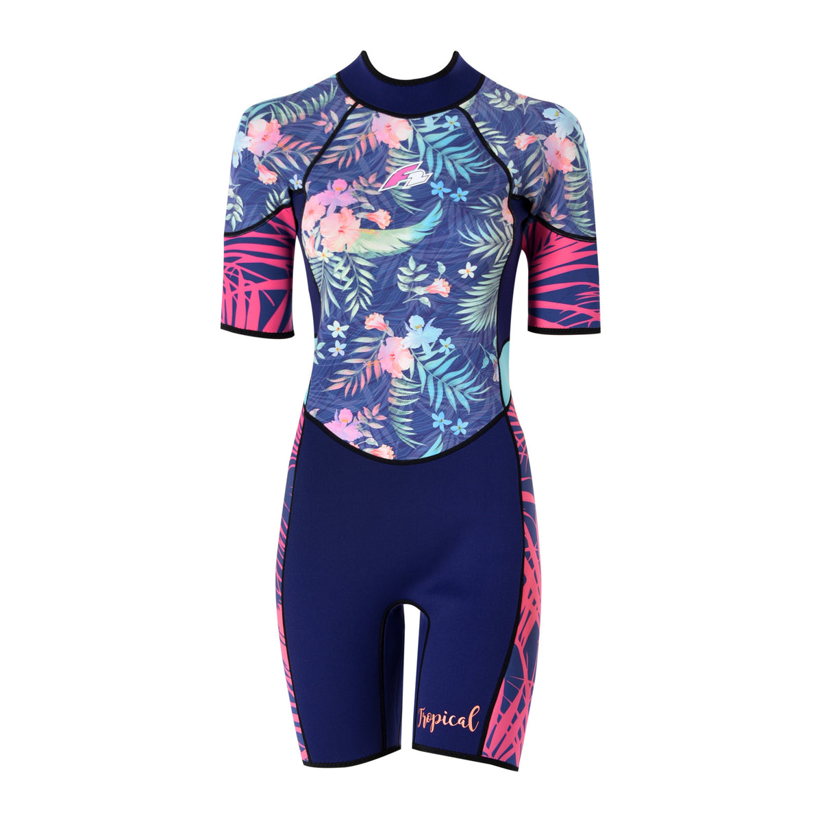 F2 Damen Neopren Anzug Kurz Tropical Shorty 2,5mm Größe wählbar Multicolor