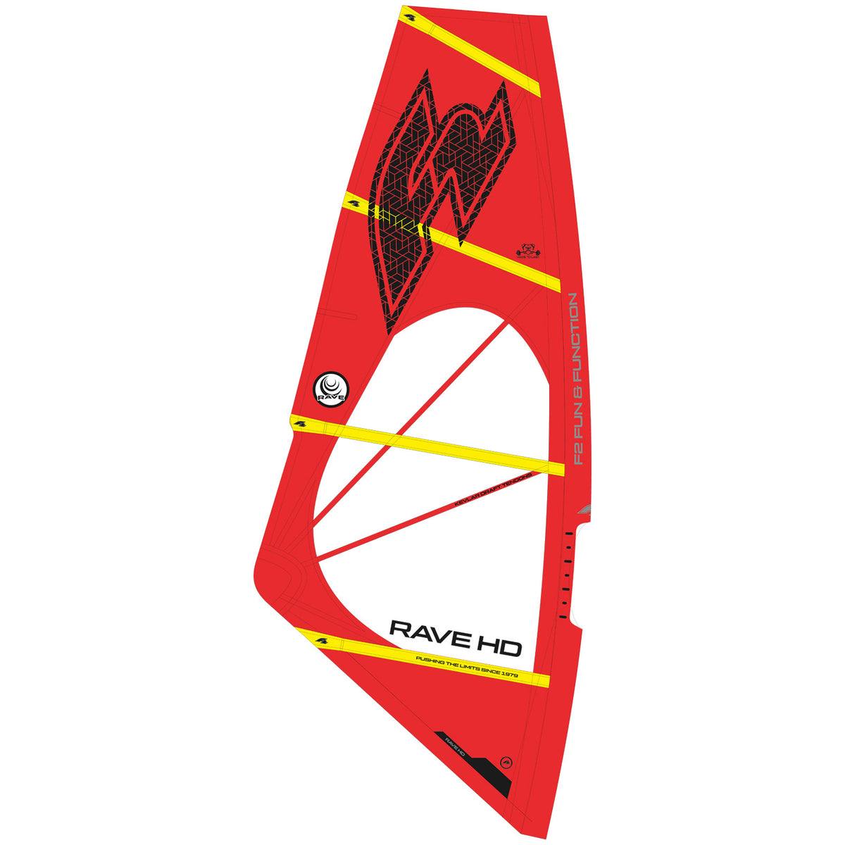F2 Windsurf Sail Rave HD 2.2-6sqm size selectable Red