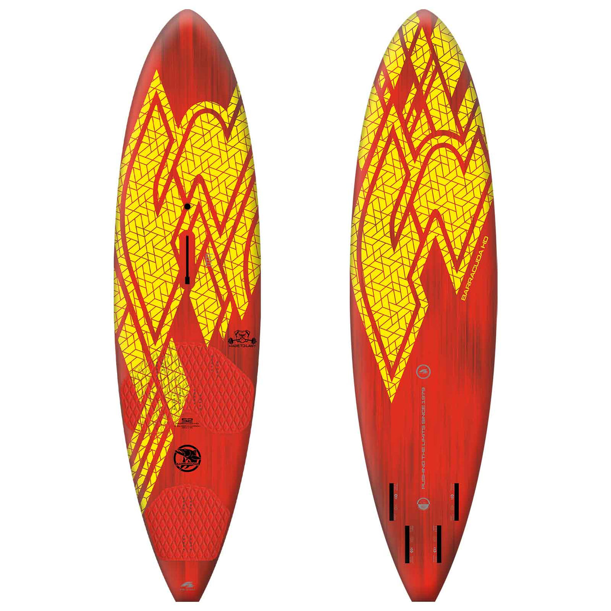 F2 Junior Windsurfboard Barracuda HD Youth 52-66L selectable Red/Yellow