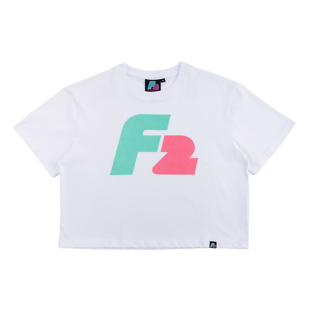 F2 Retro T-Shirt Strato Damen Crop Top Tshirt Weiss - Größe wählbar