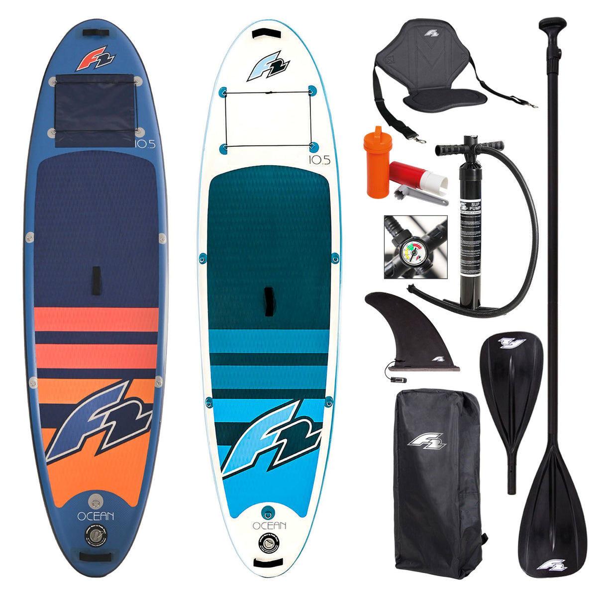 F2 Set Stand Up Paddle Board Ocean Sight - size/color/accessories selectable