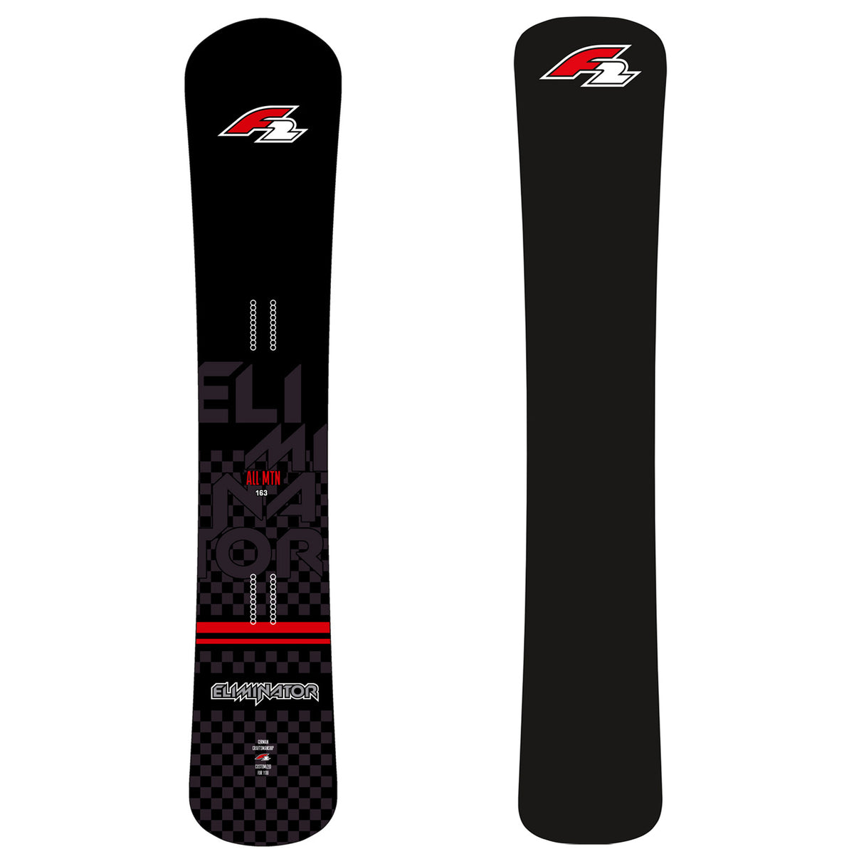 F2 Snowboard Eliminator Race Size selectable Black 2023/24