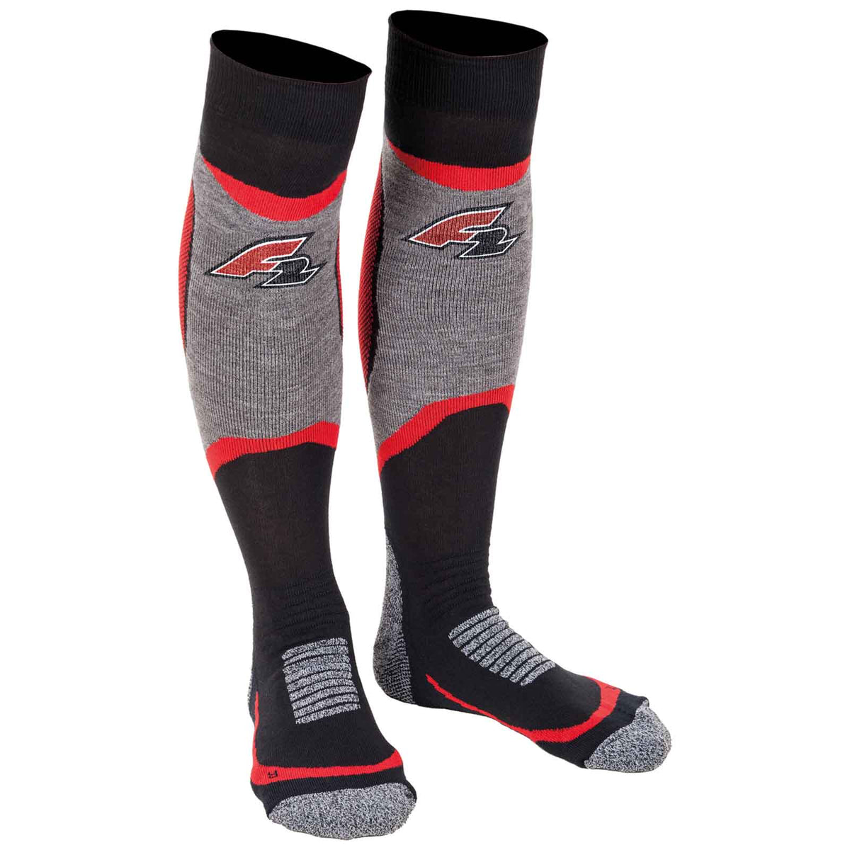 F2 Snowboard Strümpfe Socks - Speedster 34-47 Größe wählbar Schwarz/Rot