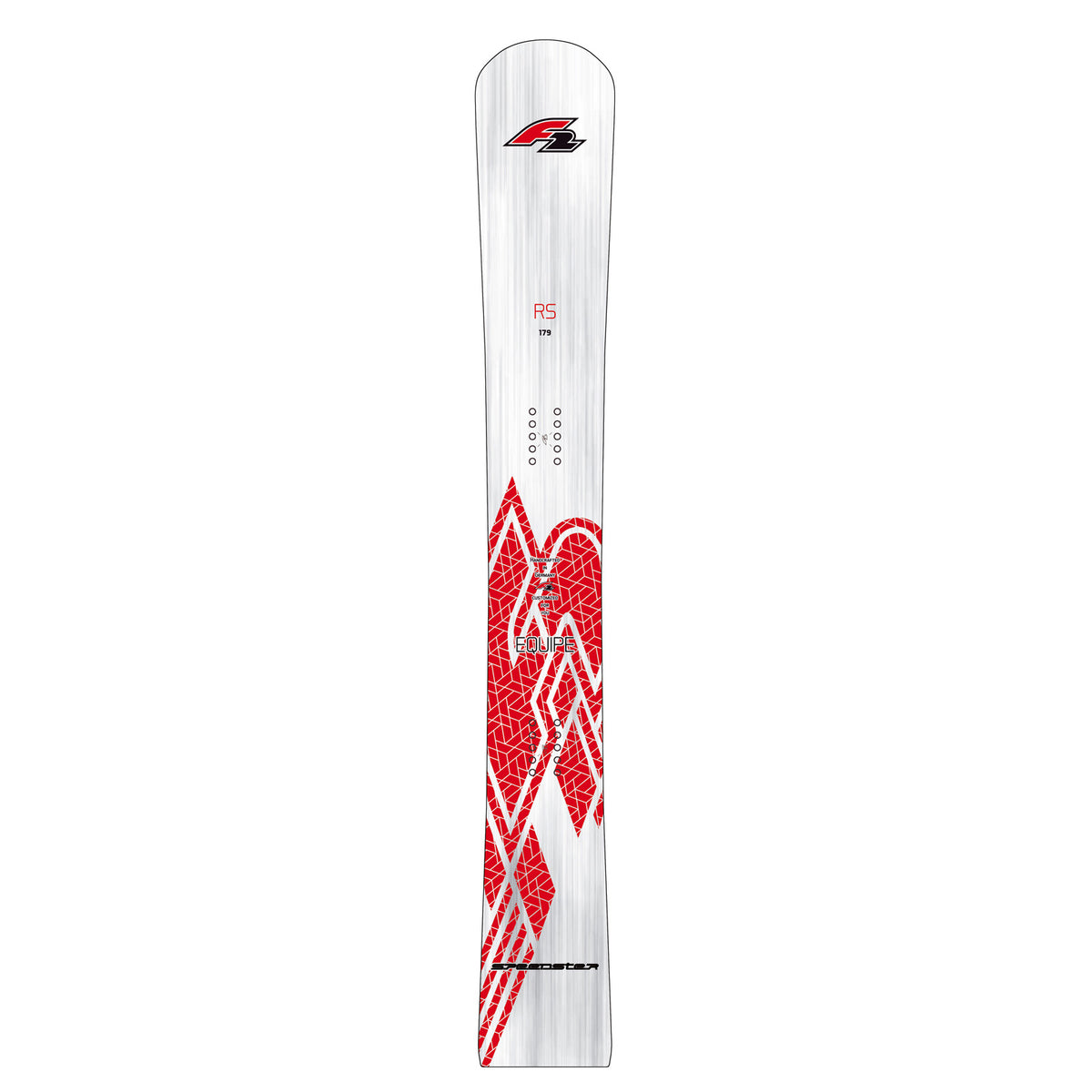 F2 Junior Snowboard Speedster Equipe RS TX Carbon Race Silver/Red 2024/25