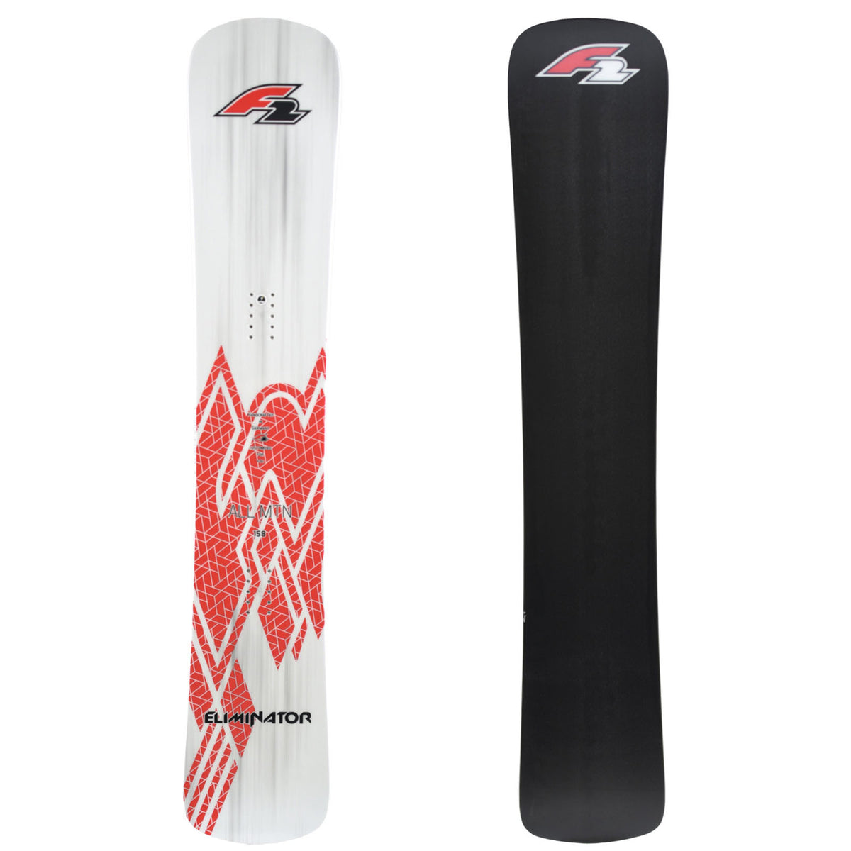 F2 Snowboard Eliminator Race Größe wählbar Silber/Rot 2024/25