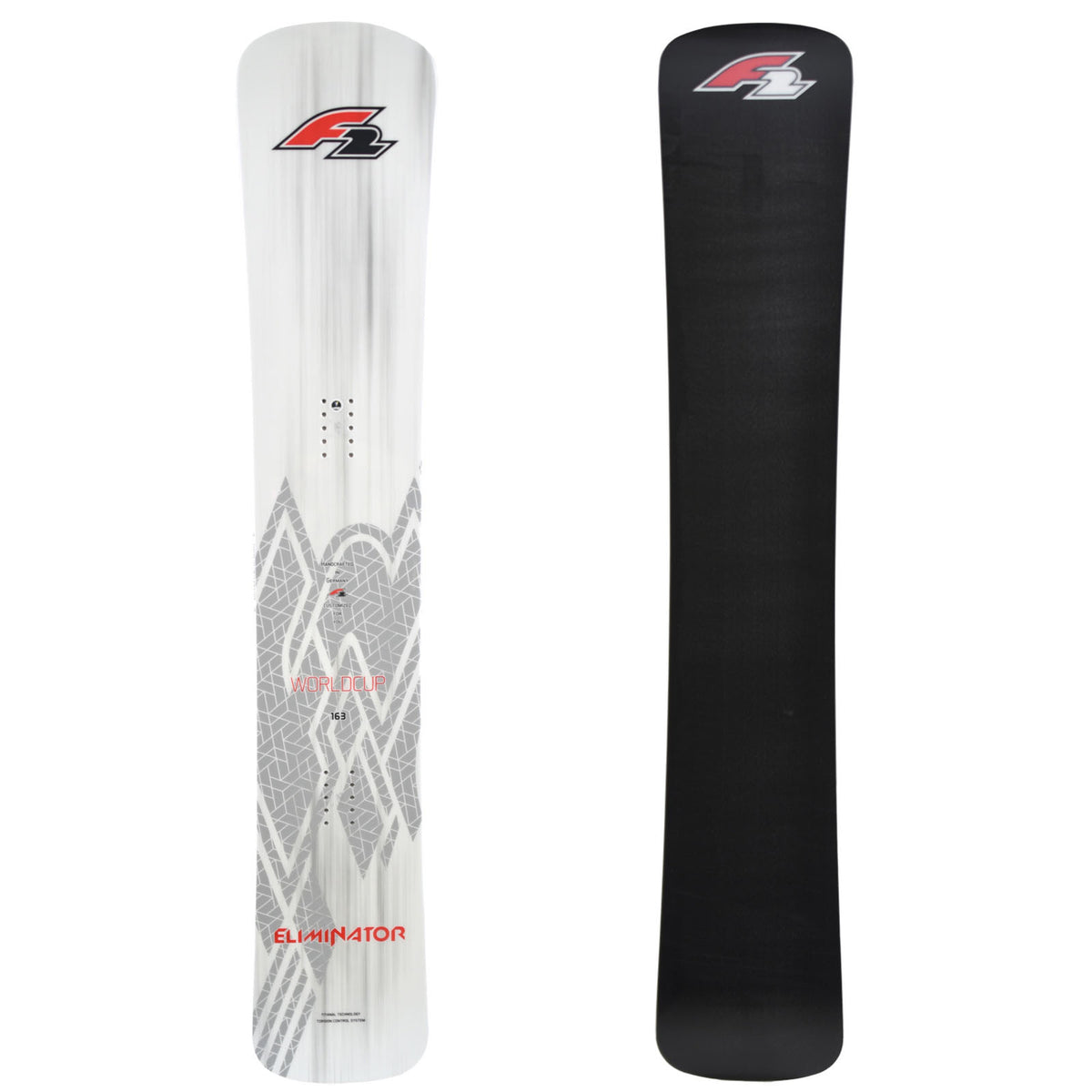 F2 Snowboard Eliminator WC Titanal Race Size selectable Silver/Grey 2024/25