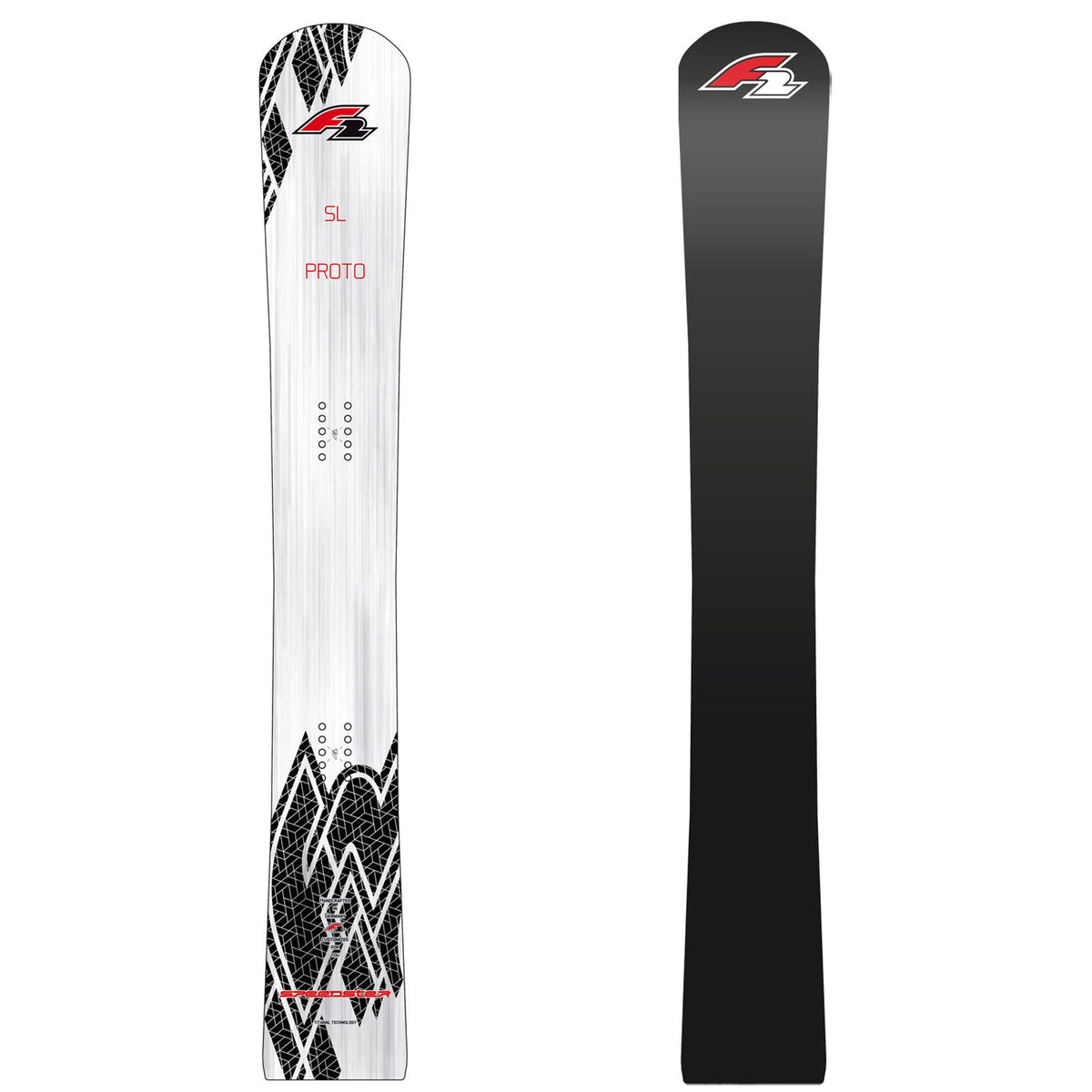 F2 Snowboard Speedster Proto SL Race size selectable silver/black 2024/25