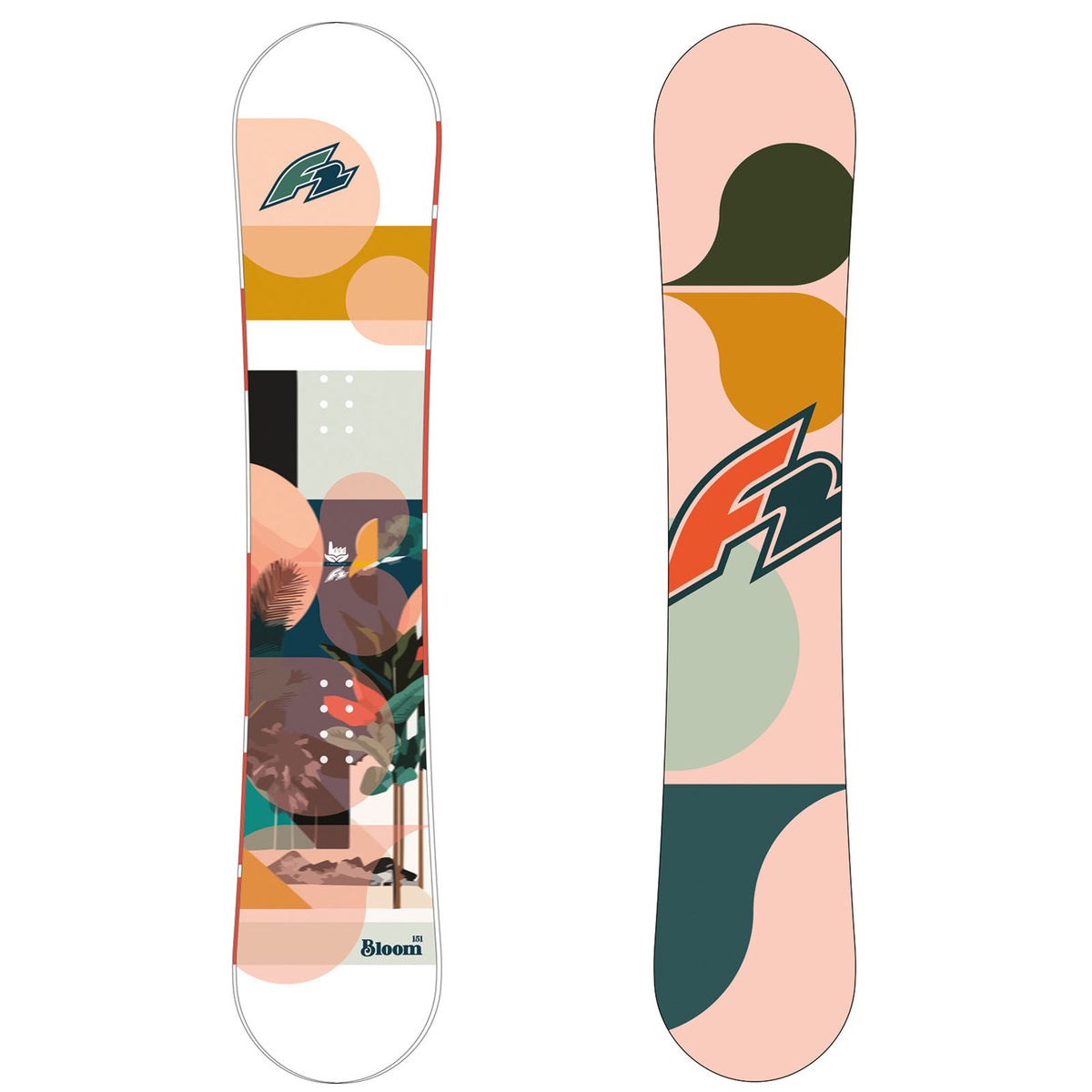 F2 Junior Snowboard Bloom - Rookie Girl Freeride Größe wählbar Apricot 2025