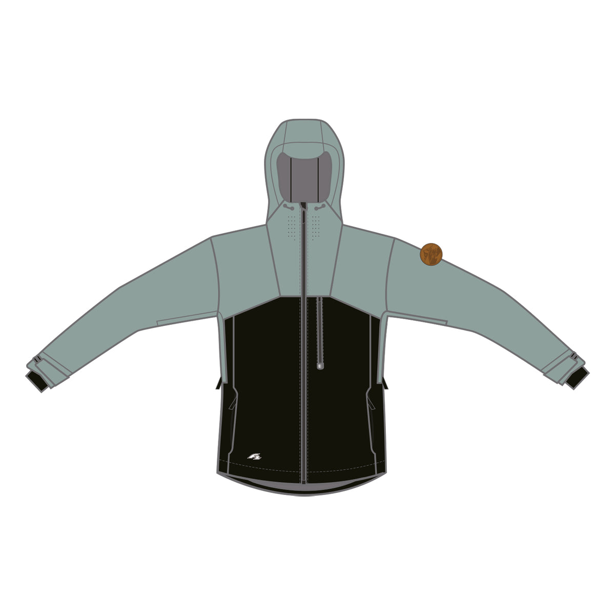 F2 Snowboard/Ski Jacke Valley 80g Fütterung XS-XXL wählbar Schwarz/Mint