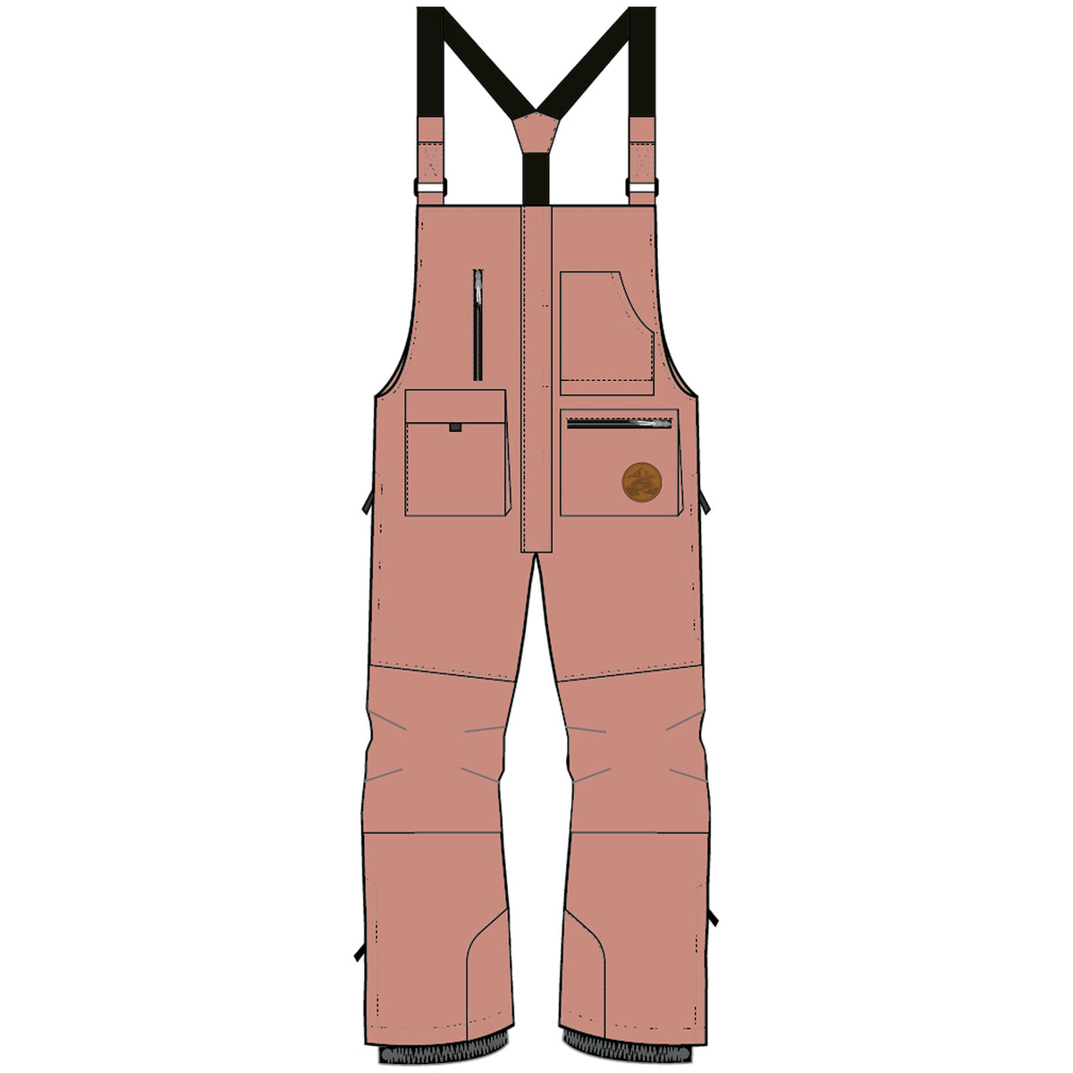 F2 Snowboard/Ski Bib Pants Slope XS-XXL Selectable Size Coral