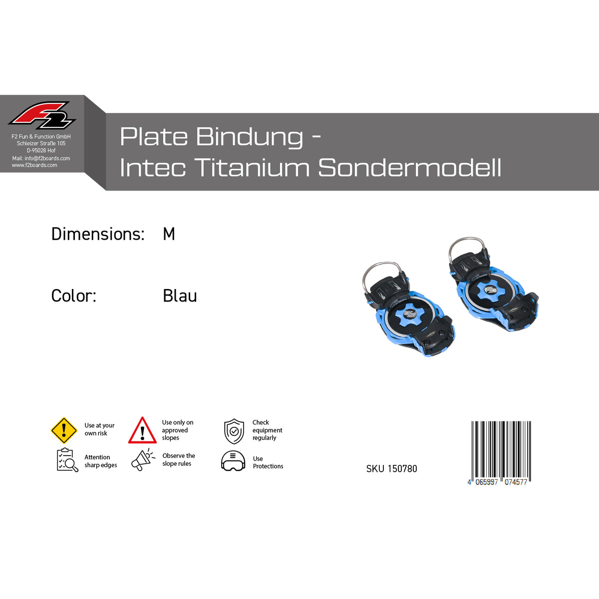 F2 Snowboard Plate Bindings - Sale - Various models available