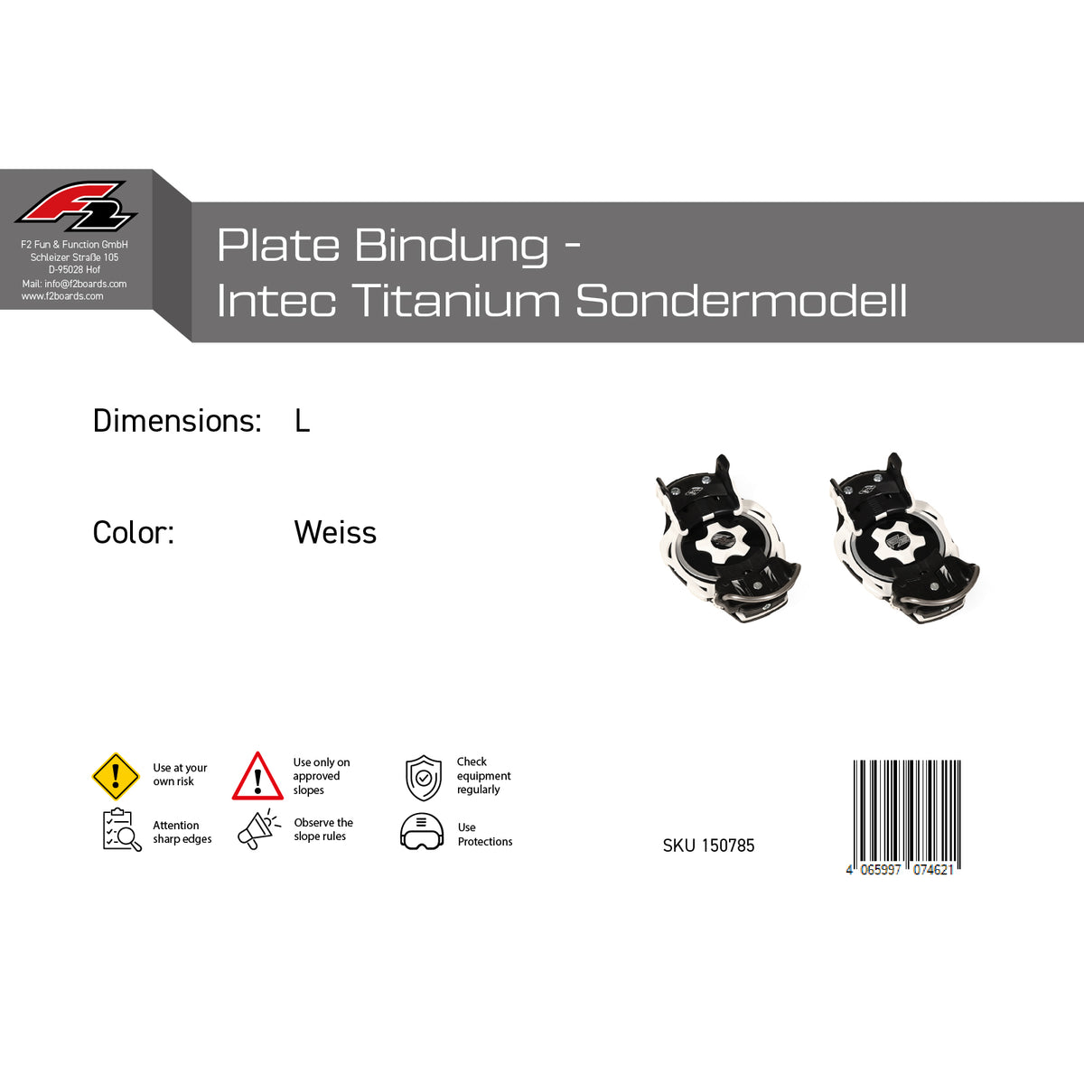 F2 Snowboard Plate Bindings - Sale - Various models available