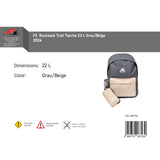 F2 Backpack Trail Bag 22 L Grey/Beige