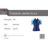 F2 Women's Neoprene Top Tropical Jacket Short 2.5mm Size Selectable Multicolor