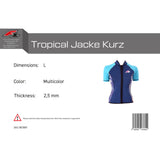 F2 Women's Neoprene Top Tropical Jacket Short 2.5mm Size Selectable Multicolor