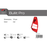 F2 Windsurf Sail Bullit Pro 6-8sqm size selectable Red