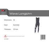 F2 Herren Neopren Anzug Wave Longjohn 2,5mm XS-XXL Größe wählbar Anthrazit